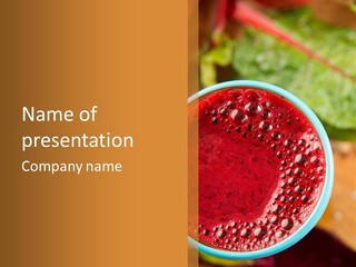 Health Calorie Kale PowerPoint Template