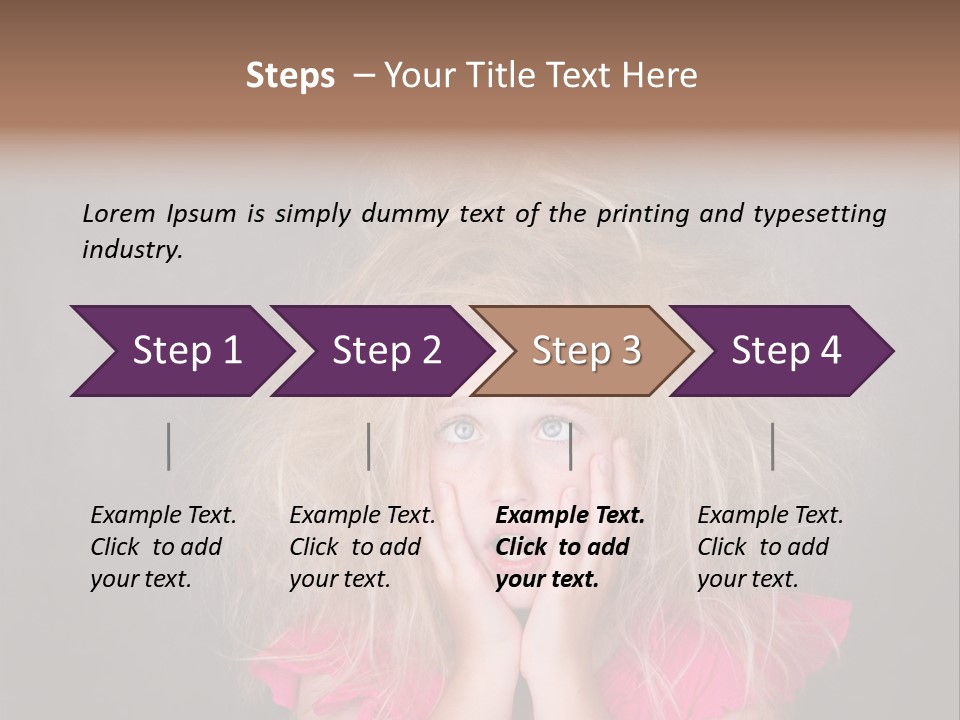 Smile Cute Crazy Hair PowerPoint Template