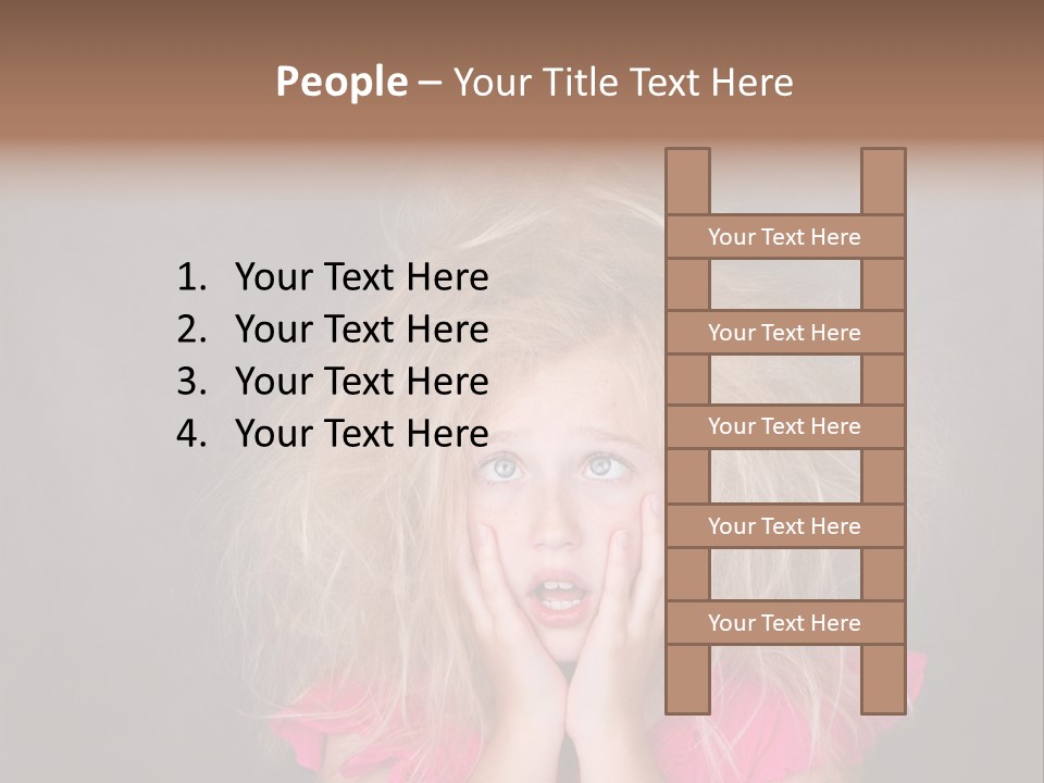 Smile Cute Crazy Hair PowerPoint Template