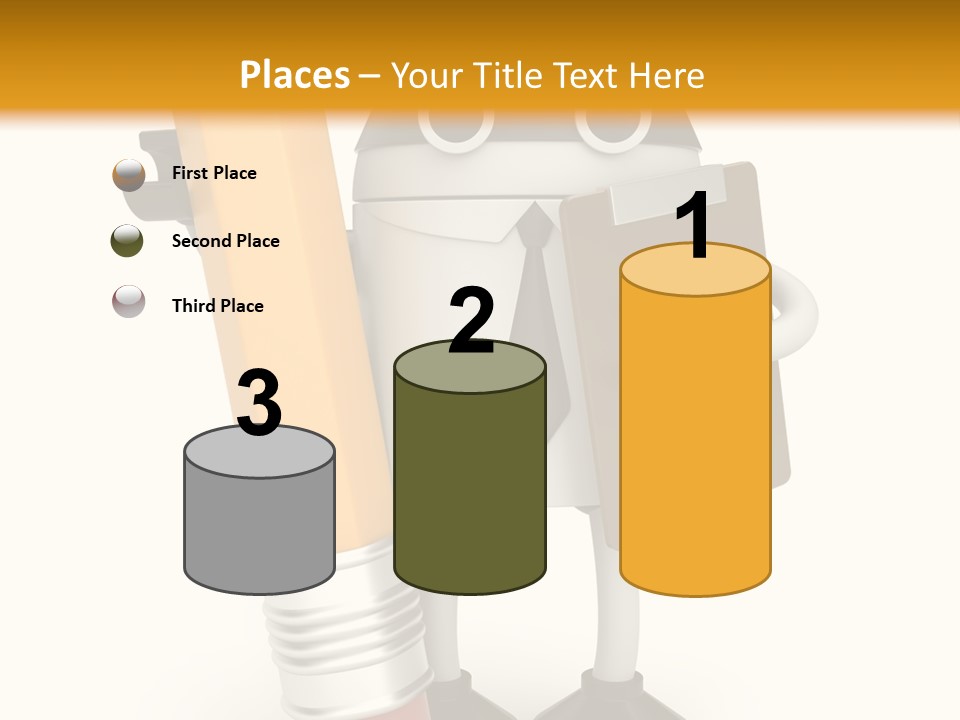 Character Notepad Businessman PowerPoint Template