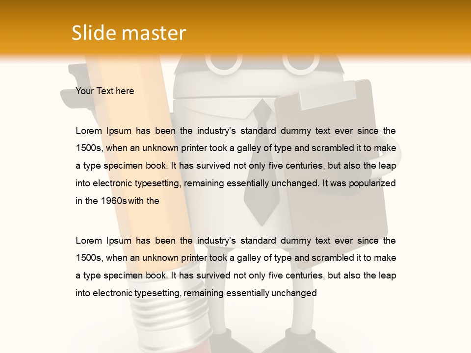 Character Notepad Businessman PowerPoint Template