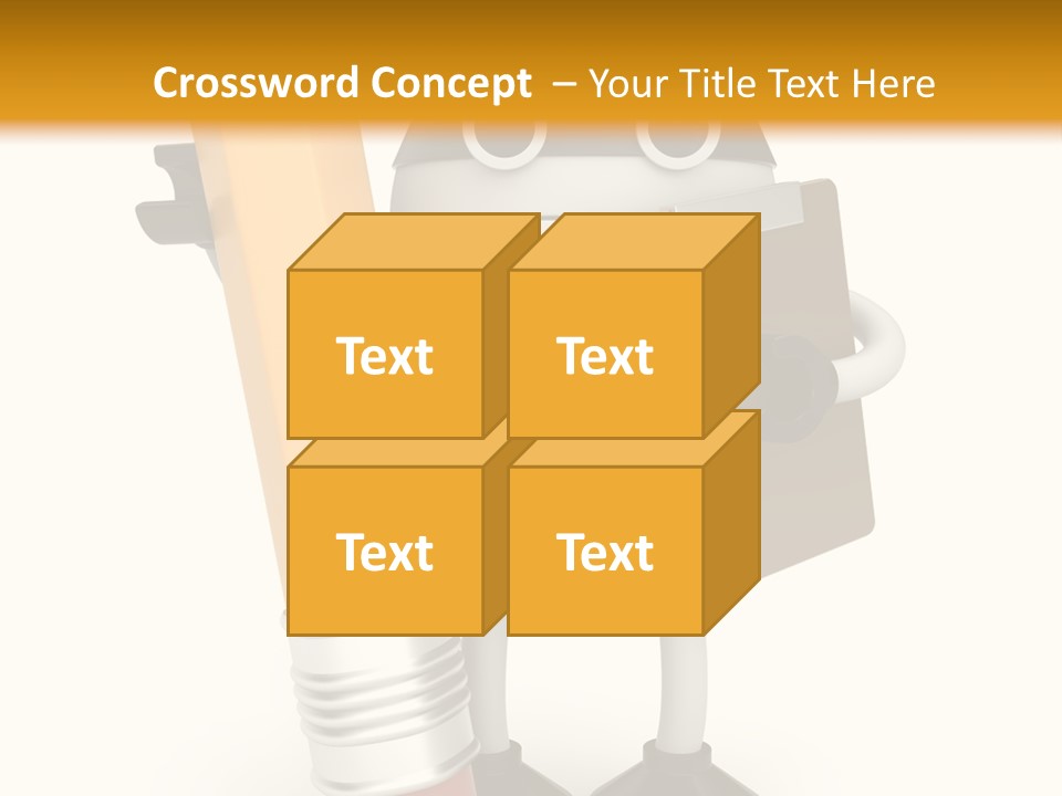 Character Notepad Businessman PowerPoint Template