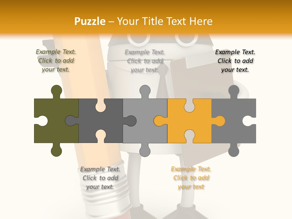 Character Notepad Businessman PowerPoint Template