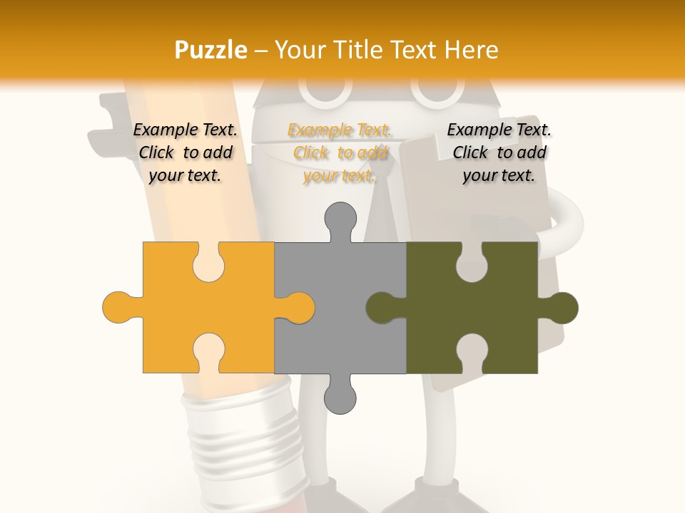 Character Notepad Businessman PowerPoint Template