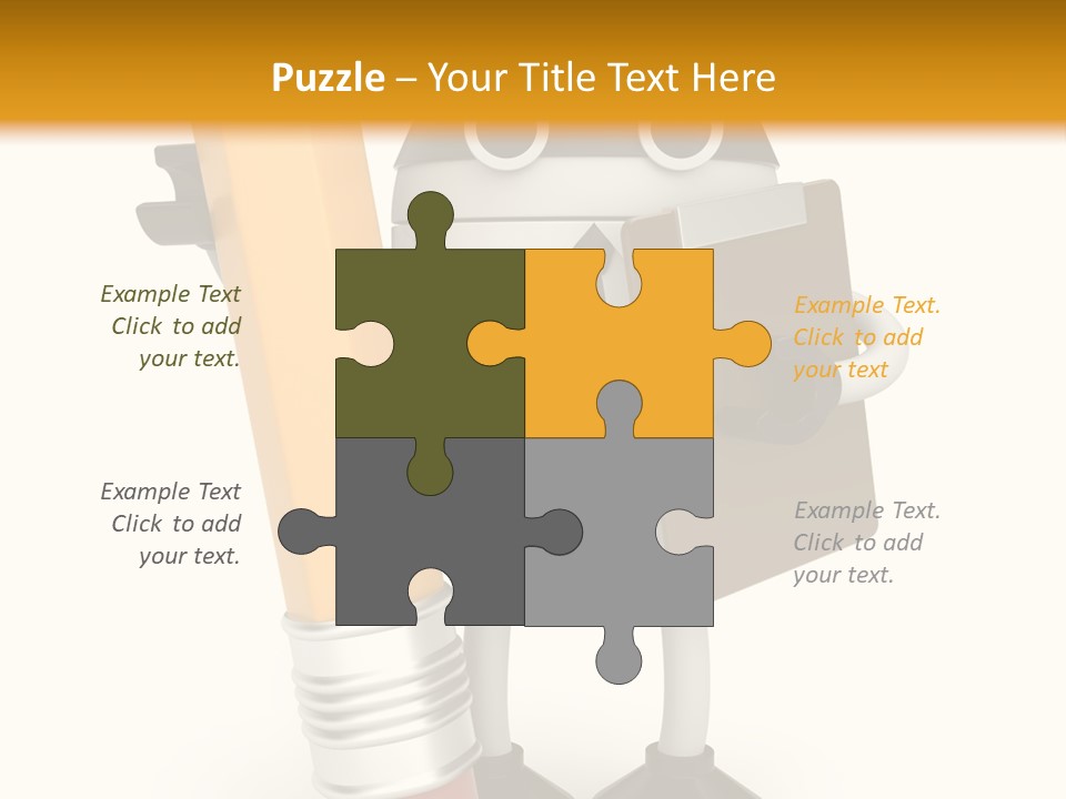 Character Notepad Businessman PowerPoint Template