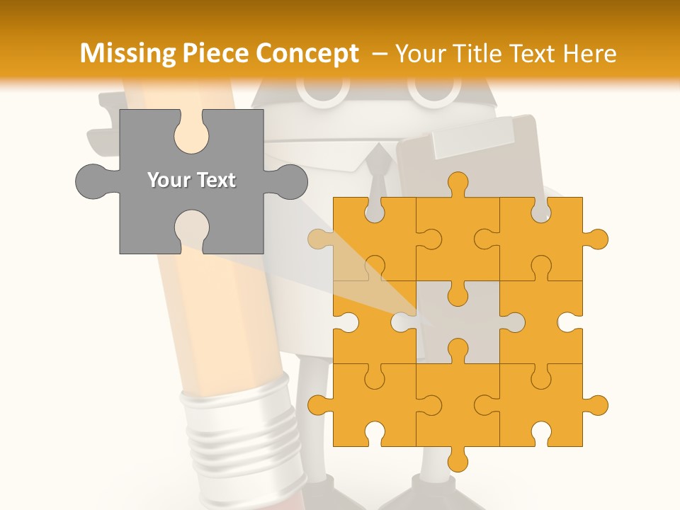 Character Notepad Businessman PowerPoint Template