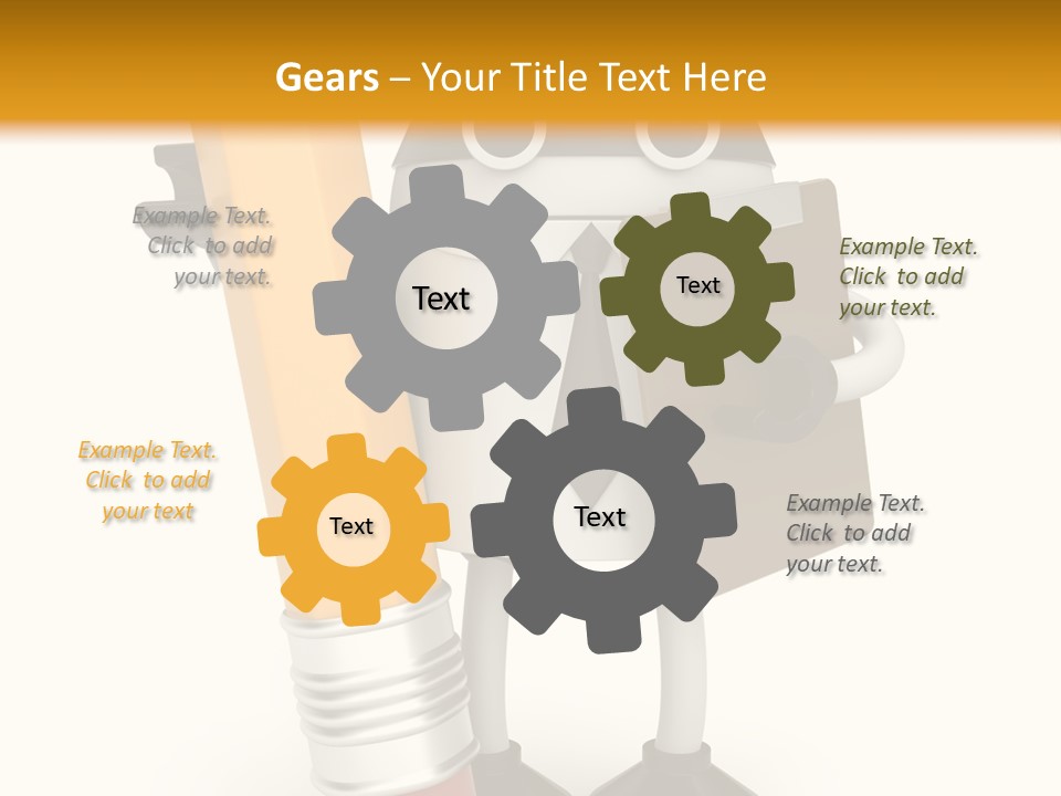 Character Notepad Businessman PowerPoint Template