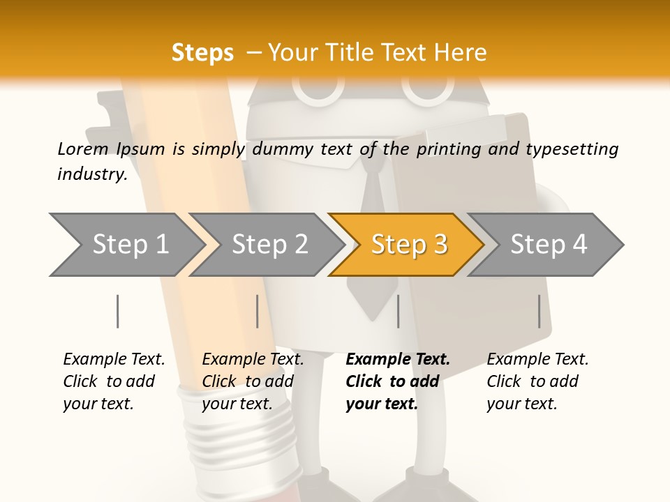 Character Notepad Businessman PowerPoint Template
