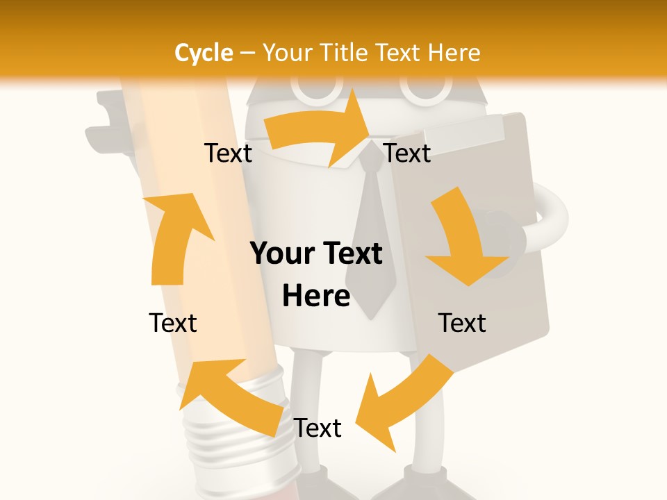 Character Notepad Businessman PowerPoint Template