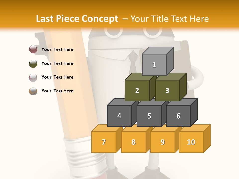 Character Notepad Businessman PowerPoint Template