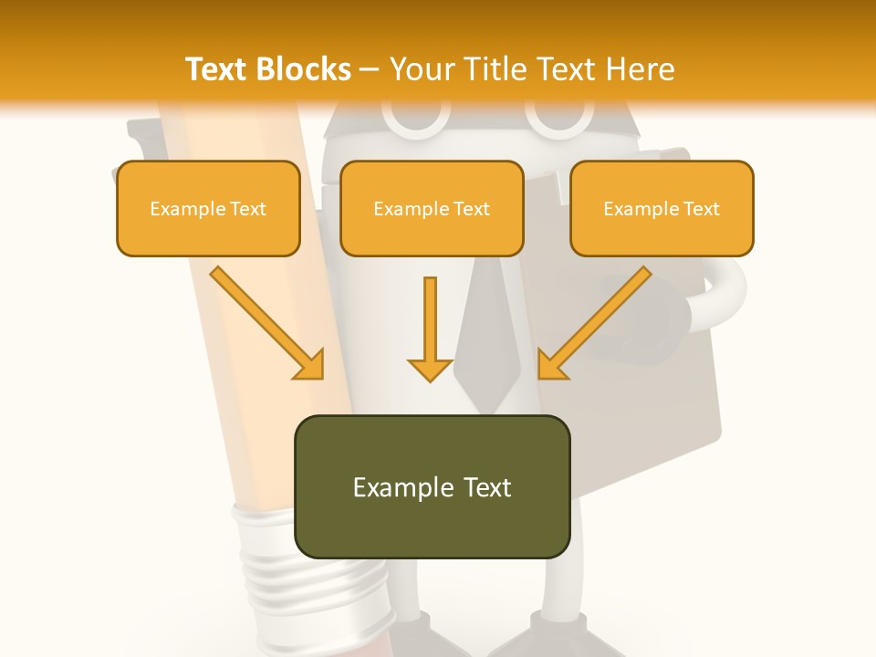 Character Notepad Businessman PowerPoint Template
