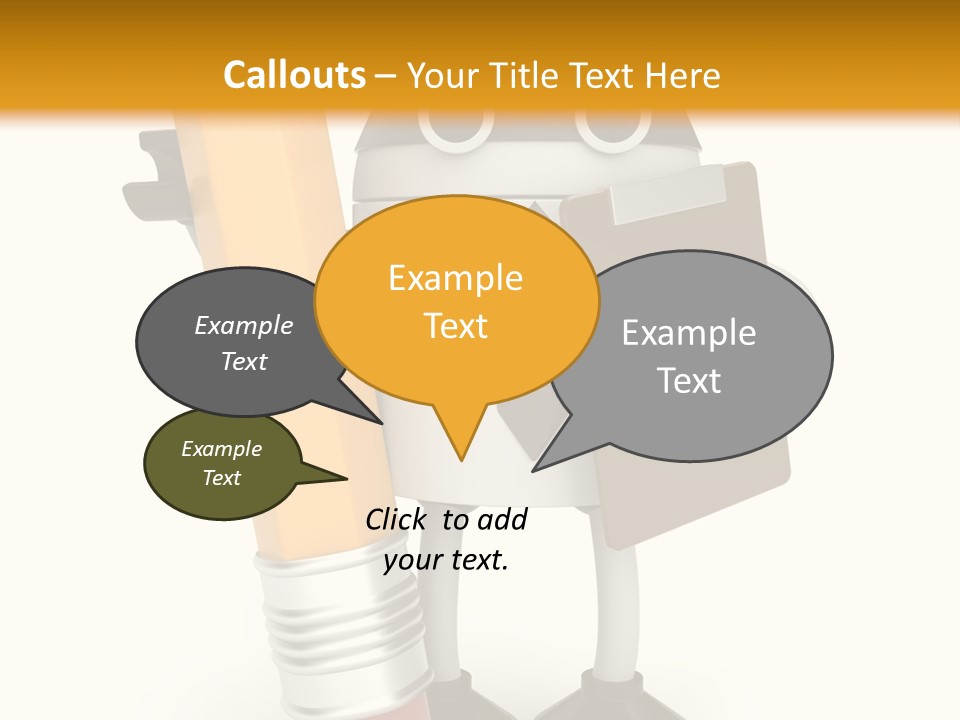 Character Notepad Businessman PowerPoint Template