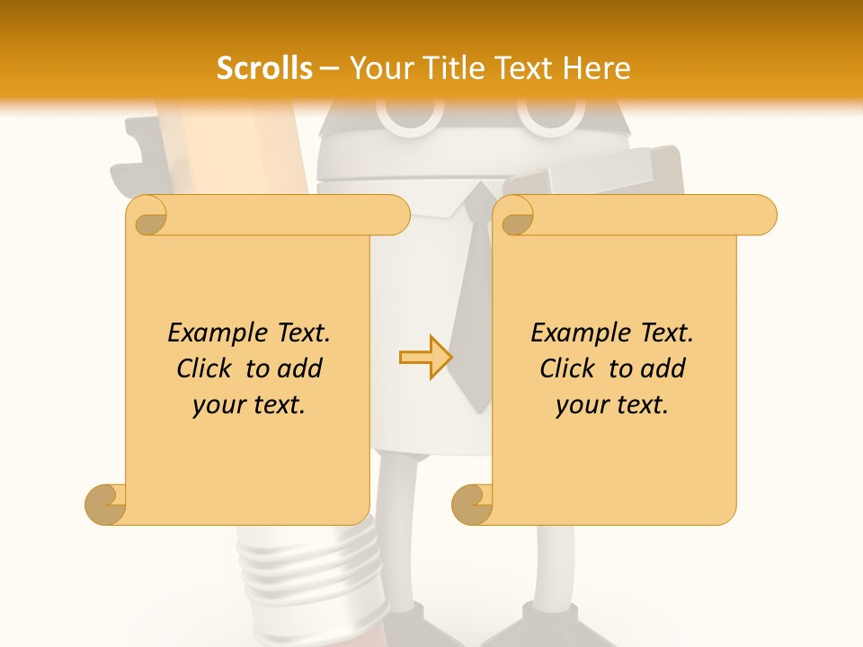 Character Notepad Businessman PowerPoint Template