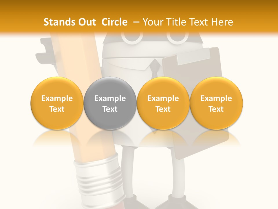 Character Notepad Businessman PowerPoint Template