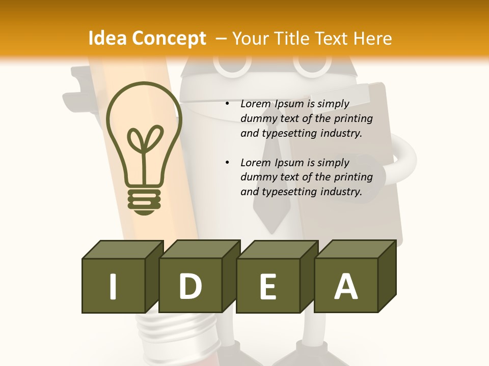 Character Notepad Businessman PowerPoint Template