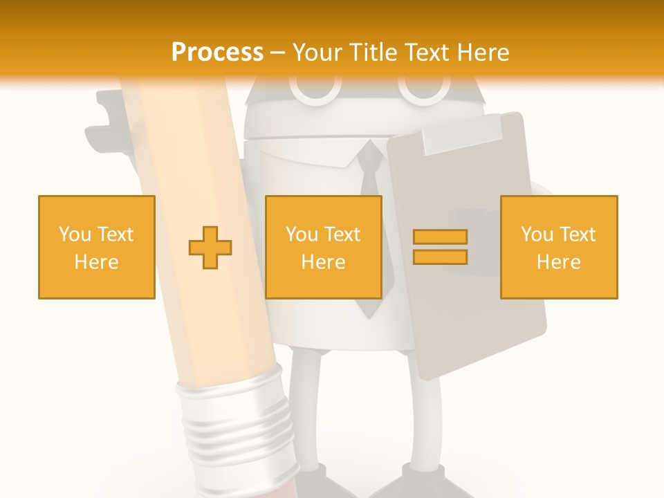 Character Notepad Businessman PowerPoint Template