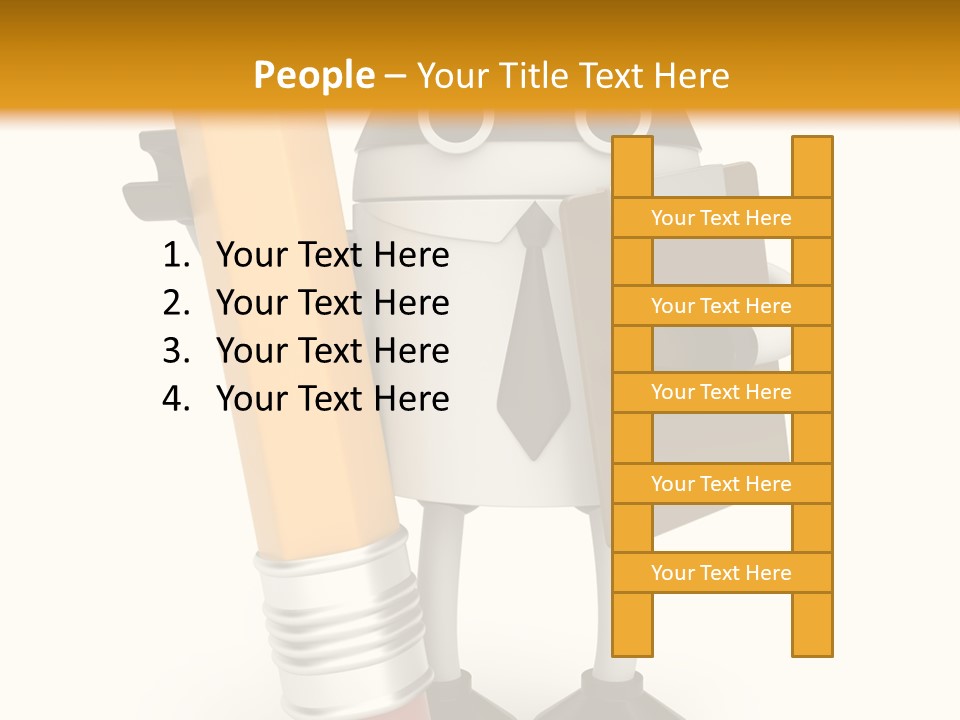 Character Notepad Businessman PowerPoint Template