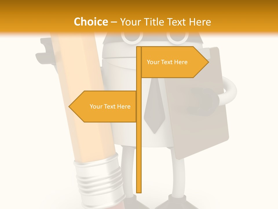 Character Notepad Businessman PowerPoint Template