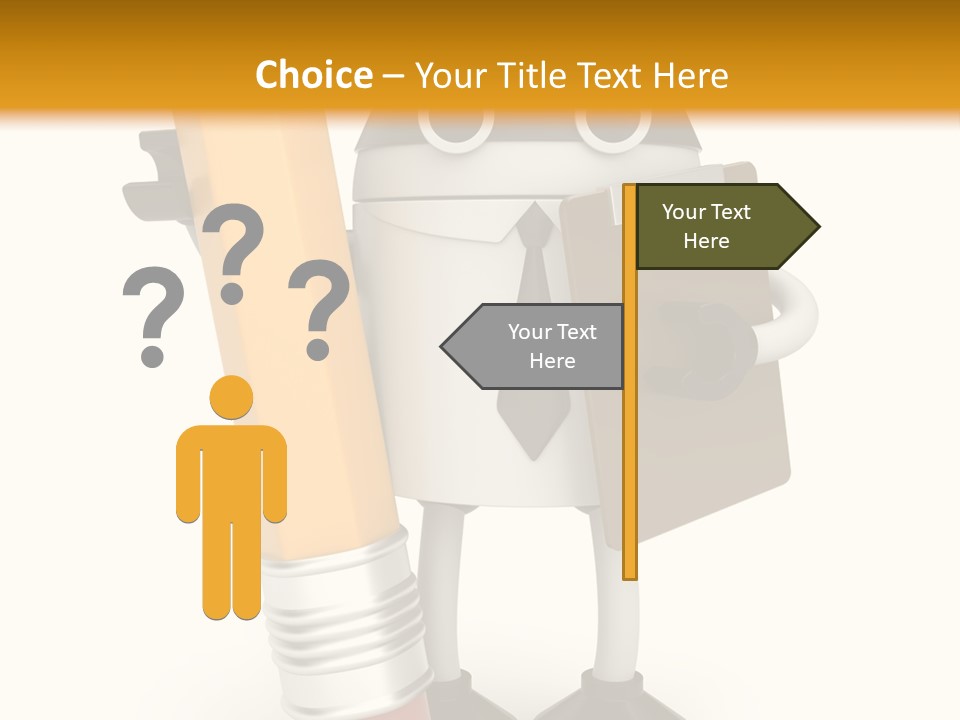 Character Notepad Businessman PowerPoint Template