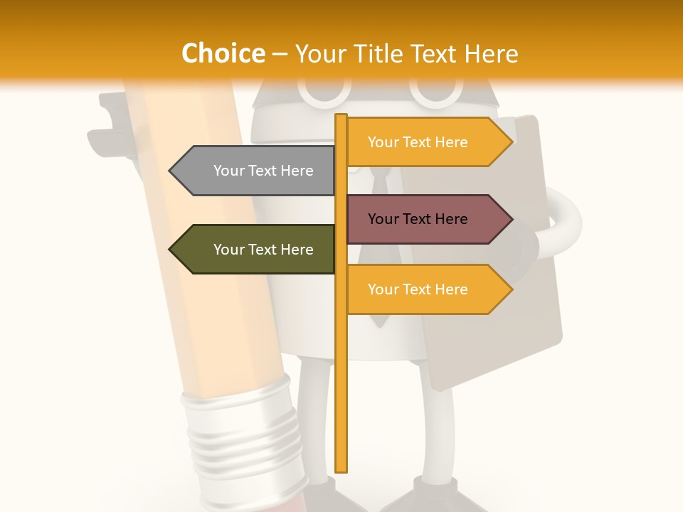 Character Notepad Businessman PowerPoint Template