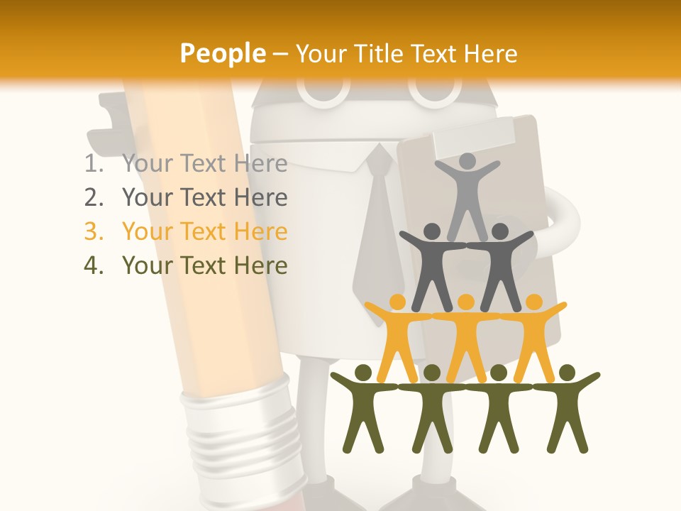 Character Notepad Businessman PowerPoint Template