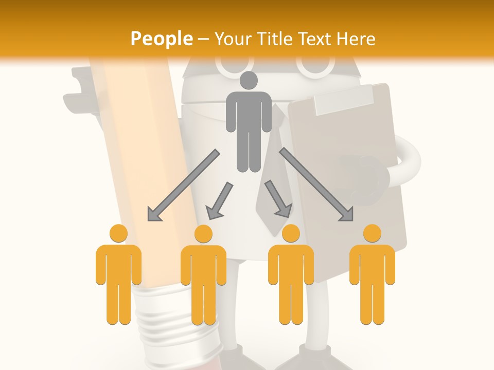 Character Notepad Businessman PowerPoint Template