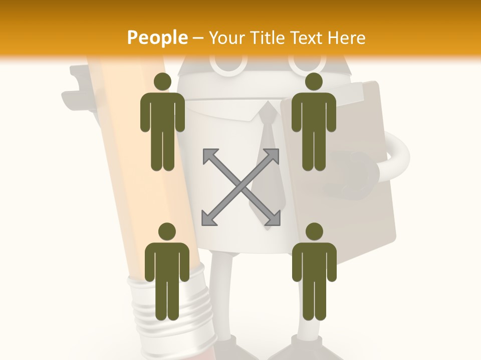 Character Notepad Businessman PowerPoint Template