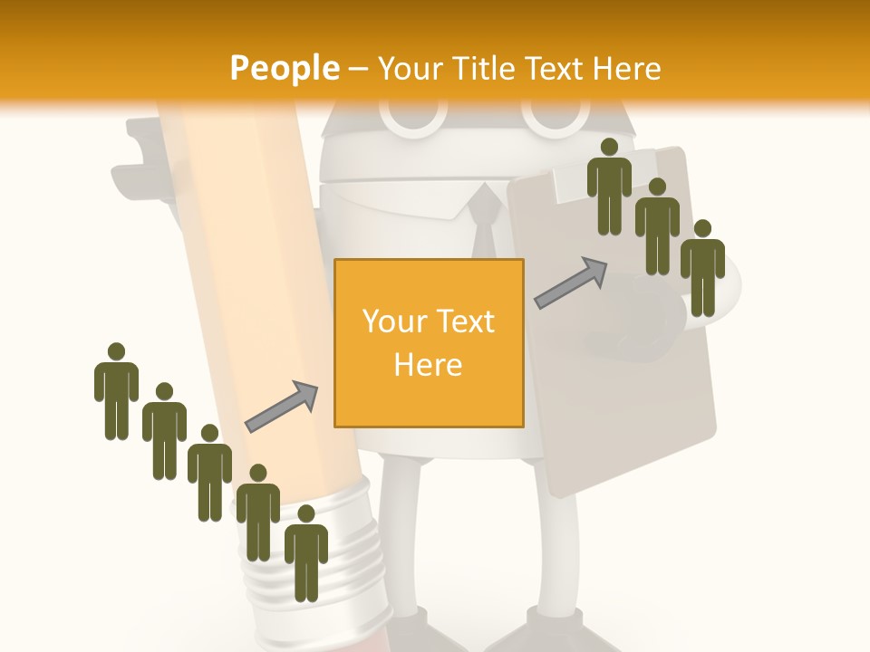 Character Notepad Businessman PowerPoint Template