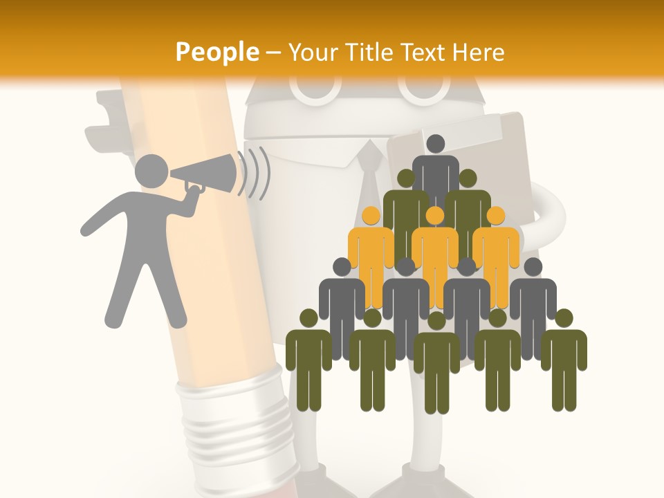 Character Notepad Businessman PowerPoint Template