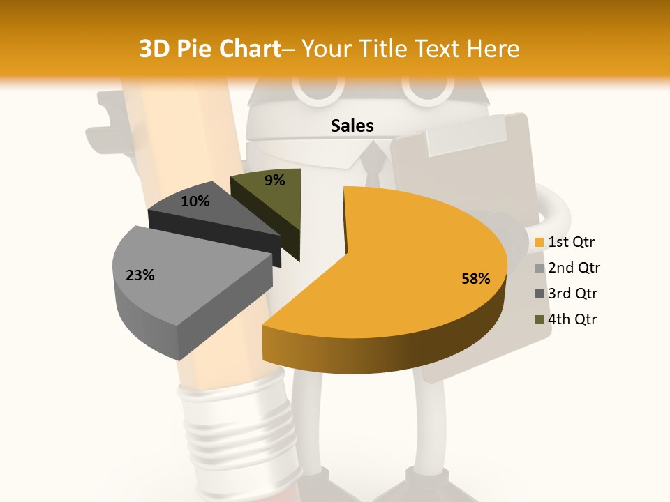 Character Notepad Businessman PowerPoint Template