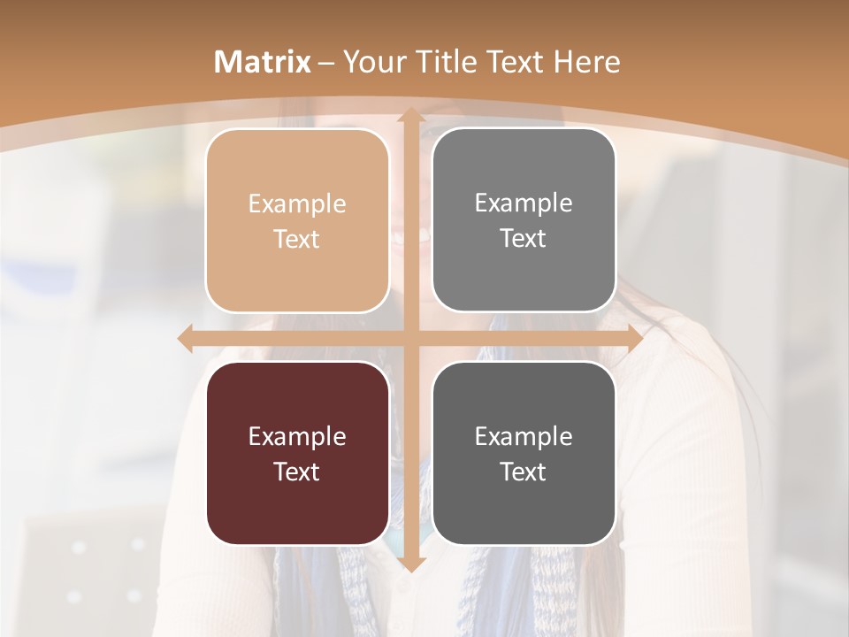 Looking Happy White PowerPoint Template