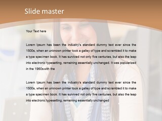 Looking Happy White PowerPoint Template