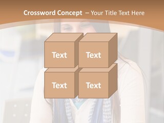 Looking Happy White PowerPoint Template