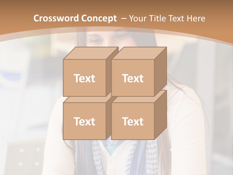 Looking Happy White PowerPoint Template