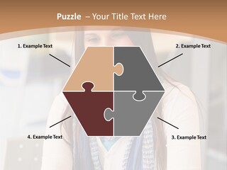 Looking Happy White PowerPoint Template