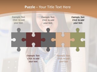 Looking Happy White PowerPoint Template