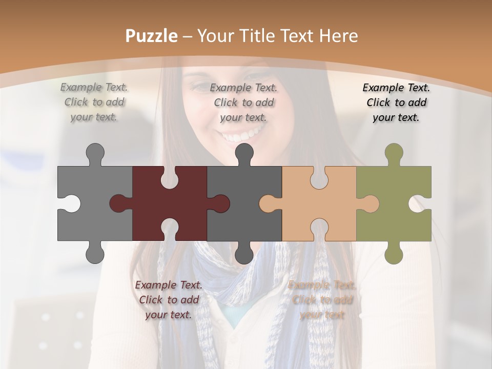 Looking Happy White PowerPoint Template