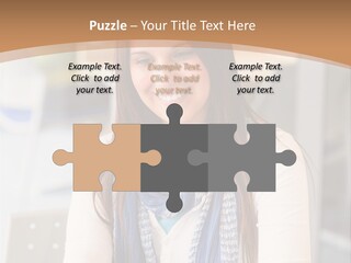 Looking Happy White PowerPoint Template