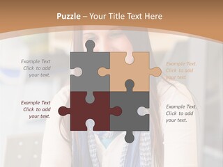 Looking Happy White PowerPoint Template
