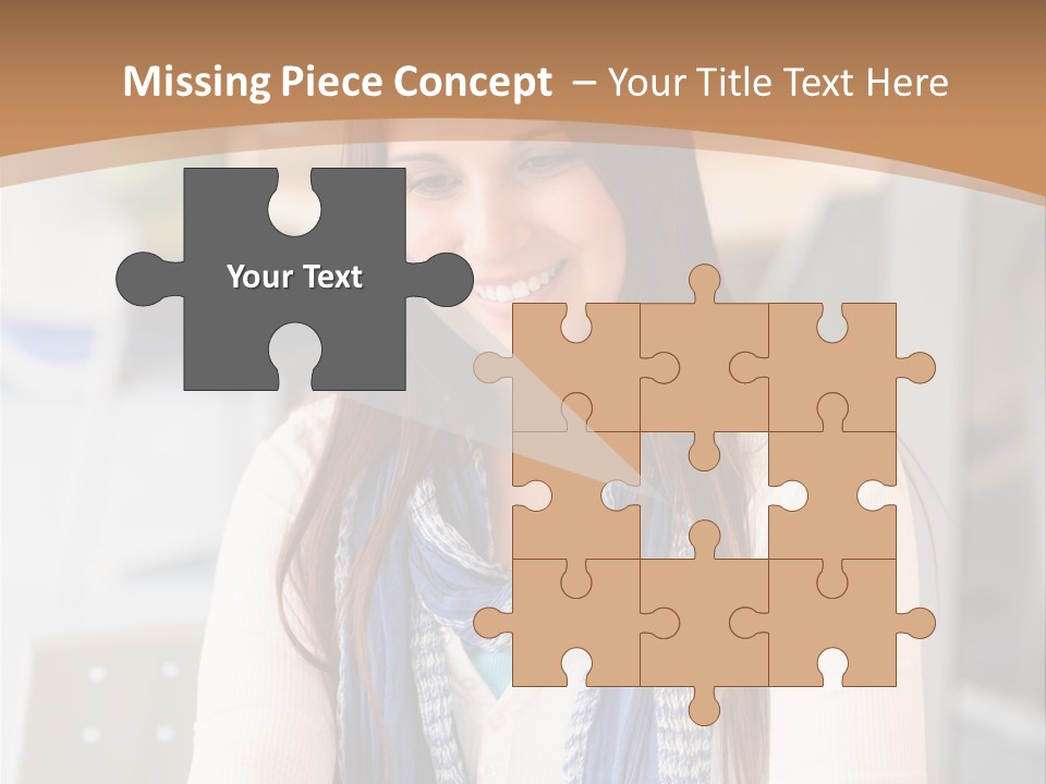 Looking Happy White PowerPoint Template
