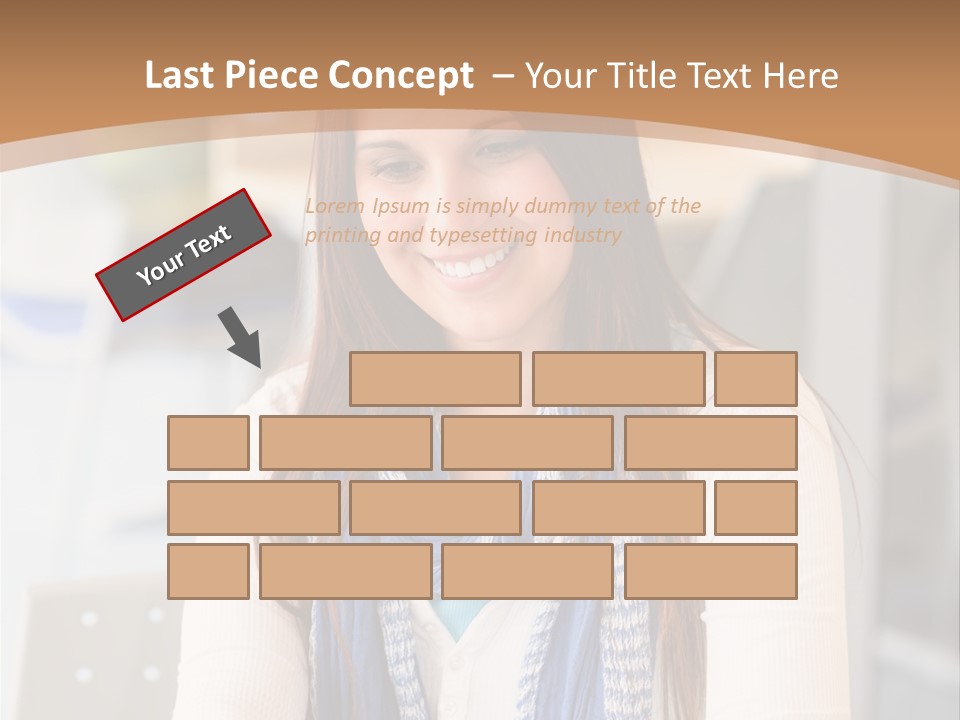 Looking Happy White PowerPoint Template