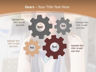 Looking Happy White PowerPoint Template