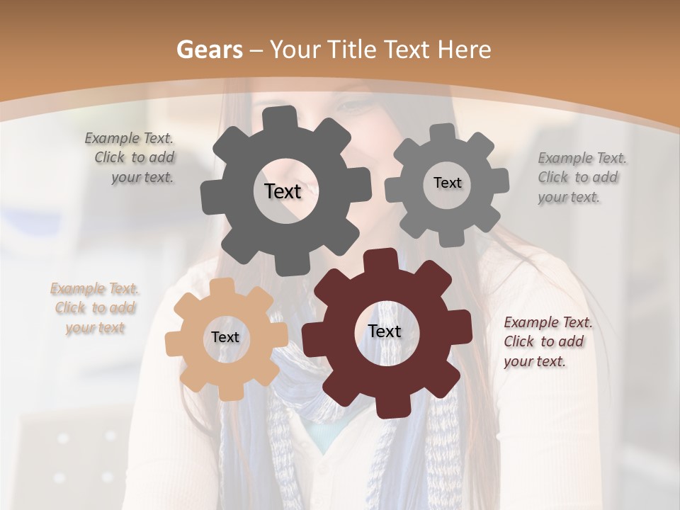 Looking Happy White PowerPoint Template