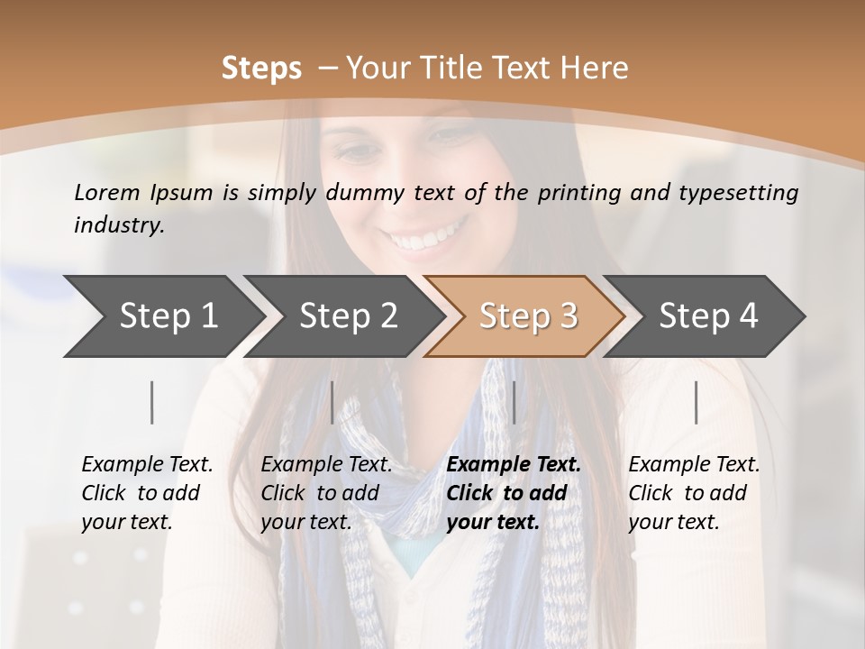 Looking Happy White PowerPoint Template