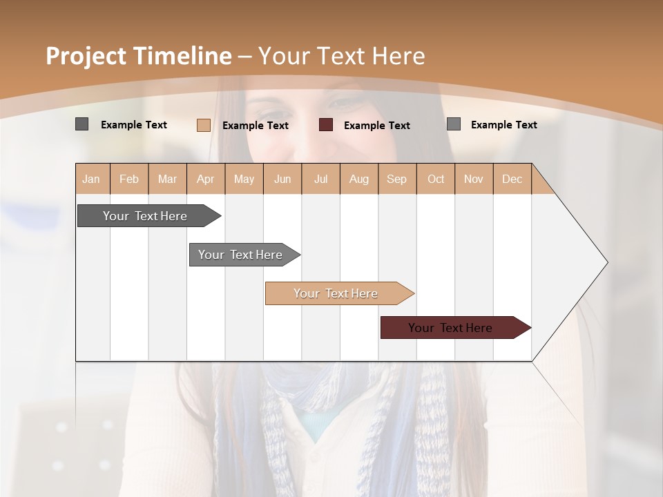 Looking Happy White PowerPoint Template