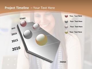 Looking Happy White PowerPoint Template