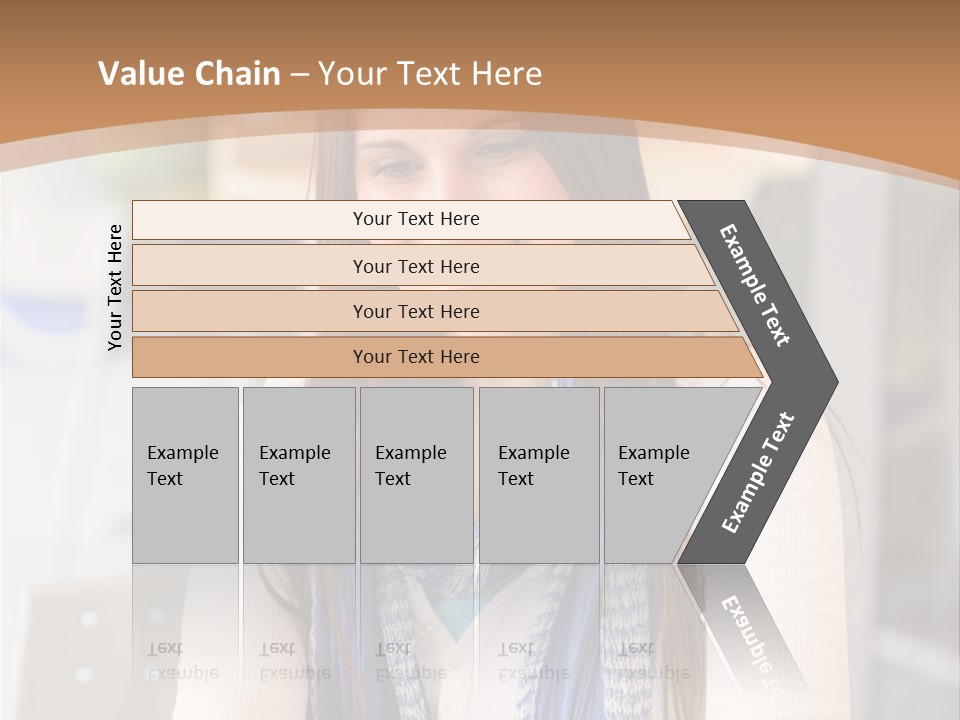 Looking Happy White PowerPoint Template