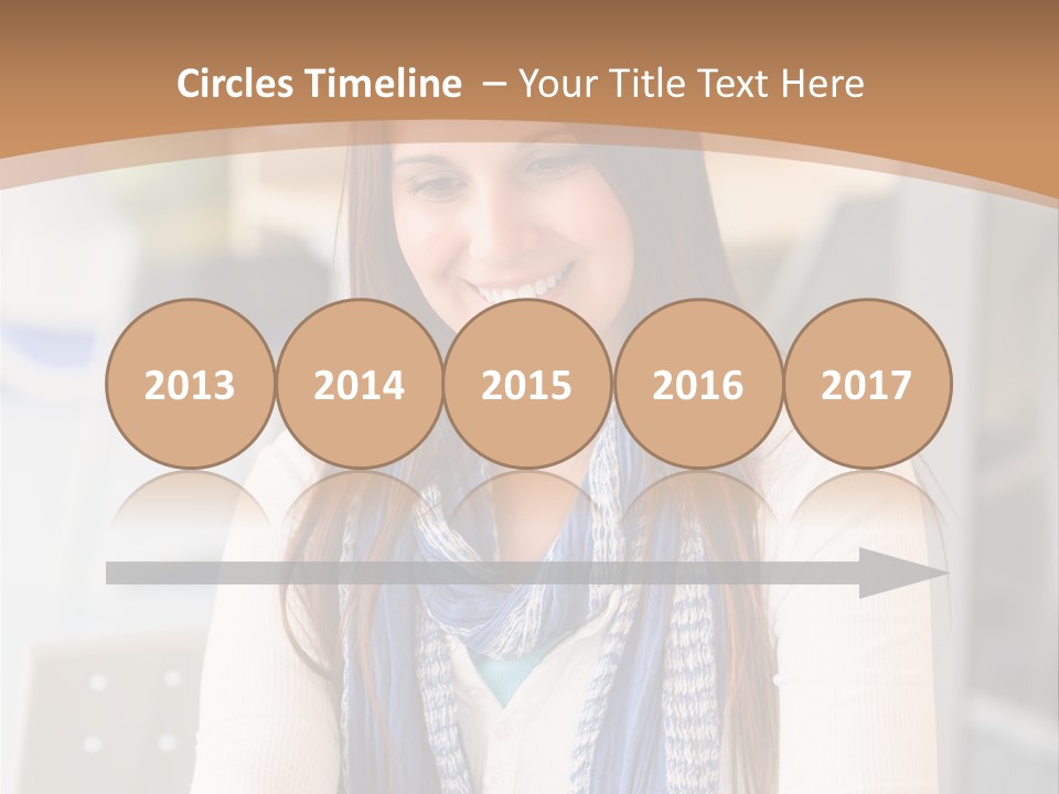 Looking Happy White PowerPoint Template