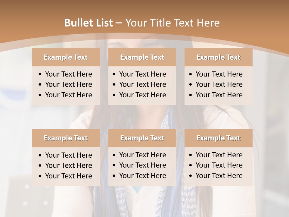 Looking Happy White PowerPoint Template