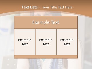 Looking Happy White PowerPoint Template